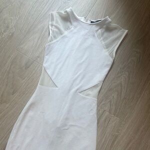 French Connection Women’s Mesh Inset Sheath Cocktail Dress
